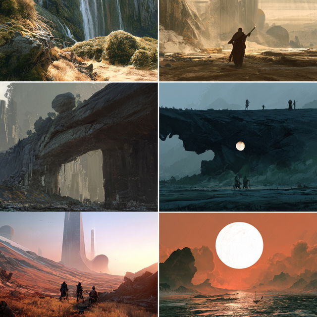 Concept art style, Midjourney V8.2, render 4 of 4