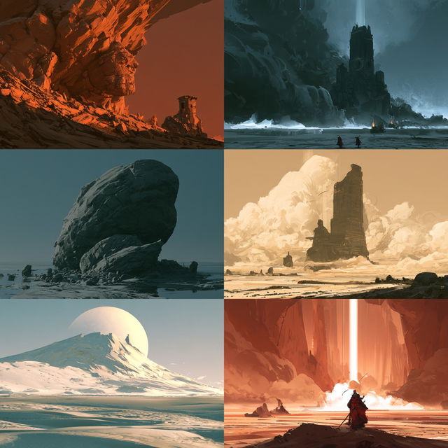 Concept art style, Midjourney V8.2, render 3 of 4