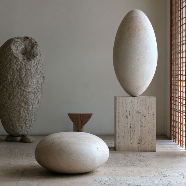 Constantin Brancusi style, Midjourney V8.2, render 2 of 4