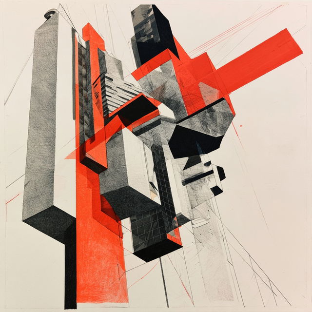 Constructivism style, Midjourney V8.2, render 2 of 4
