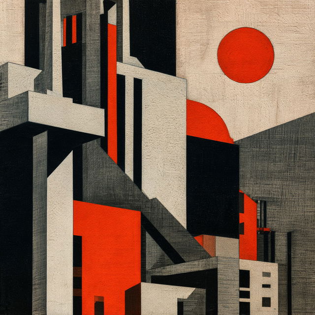 Constructivism style, Midjourney V8.2, render 1 of 4