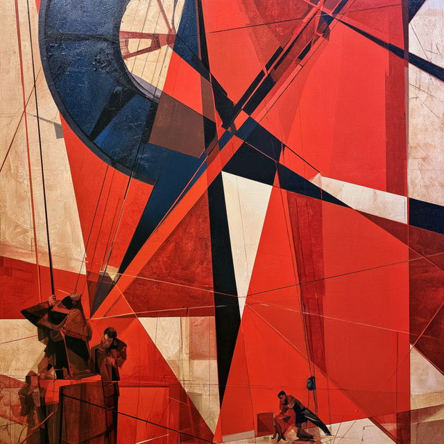 Constructivism style, Midjourney V8.2, render 3 of 4