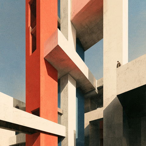 Constructivist architecture style (Genres), Midjourney V8.2