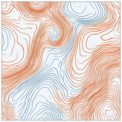 Contour plot style (Techniques), Midjourney V8.2