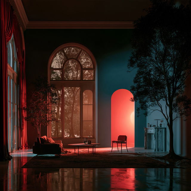 Contrasted lighting style, Midjourney V8.2, render 2 of 4