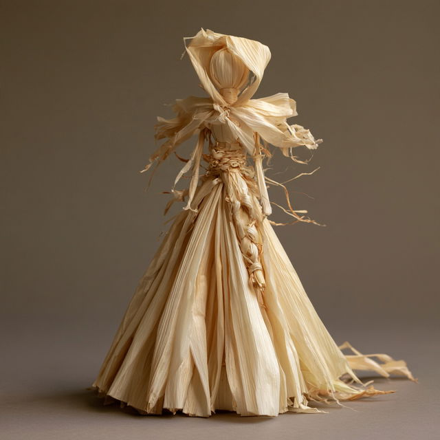 Corn husk doll style, Midjourney V8.2, render 2 of 4