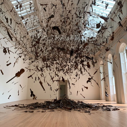 Cornelia Parker style (Sculptors), Midjourney V8.2