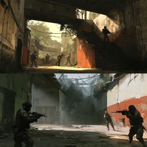 Counter-Strike style (Titles), Midjourney V8.2