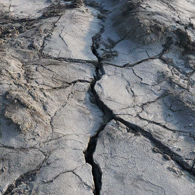 Cracked surface style, Midjourney V8.2, render 2 of 4