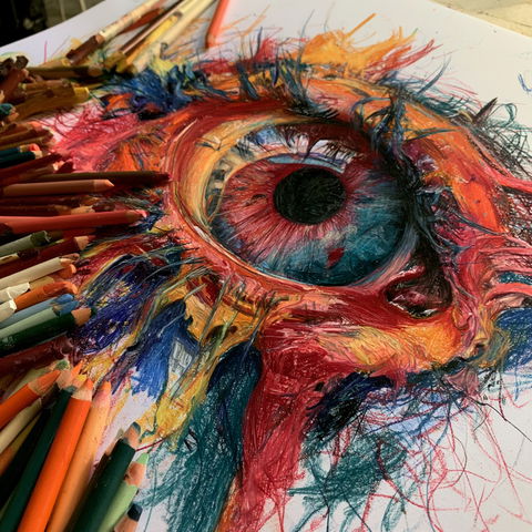 Crayon drawing style (Techniques), Midjourney V8.2