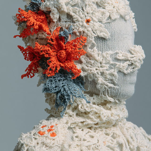 Crocheted style, Midjourney V8.2, render 2 of 4