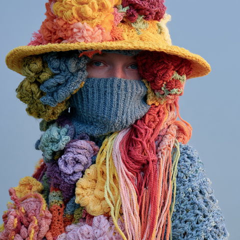 Crocheted style (Techniques), Midjourney V8.2
