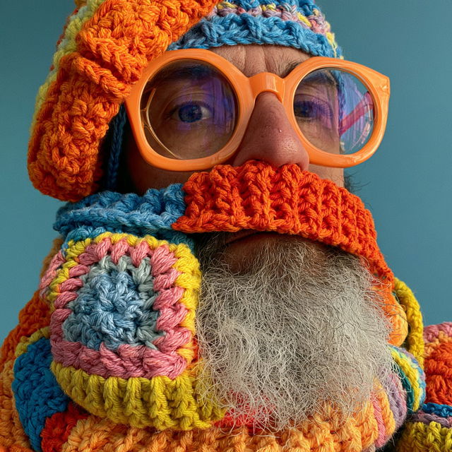 Crocheted style, Midjourney V8.2, render 4 of 4