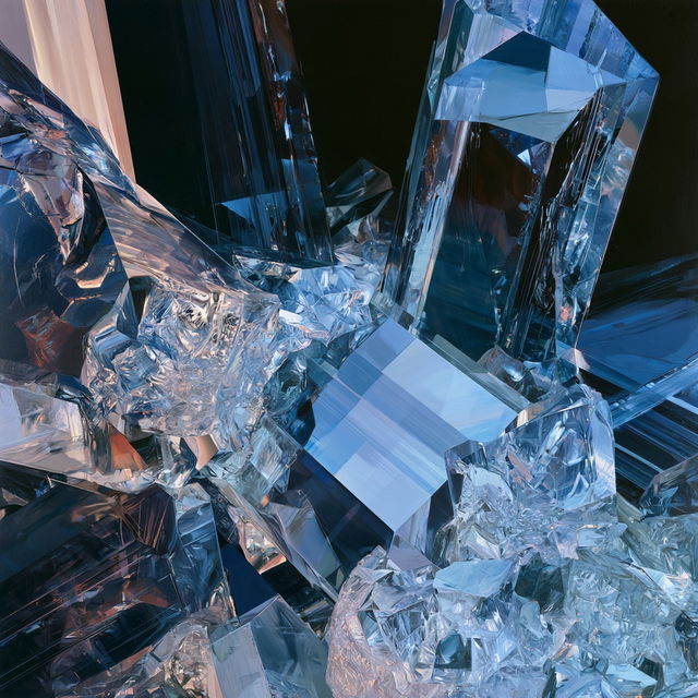Crystal Cubism style, Midjourney V8.2, render 2 of 4