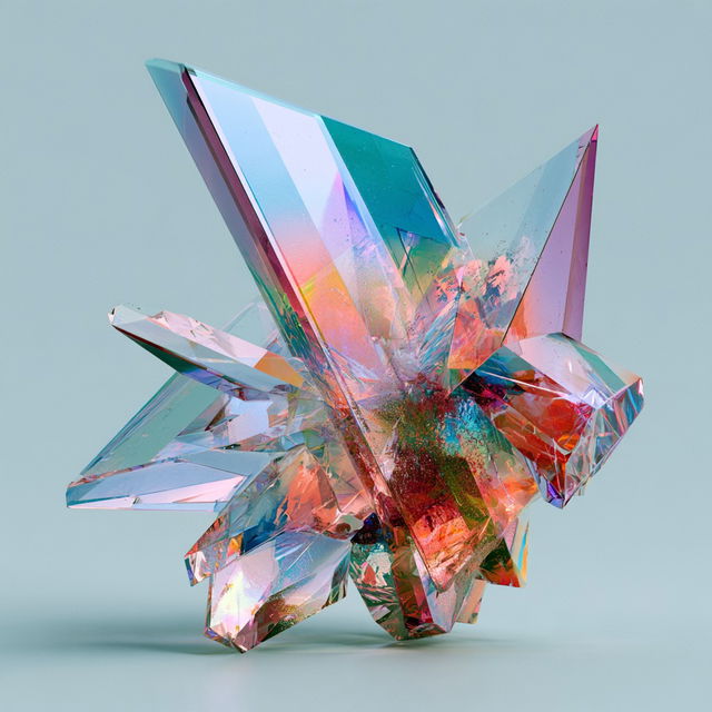Crystal Cubism style, Midjourney V8.2, render 3 of 4