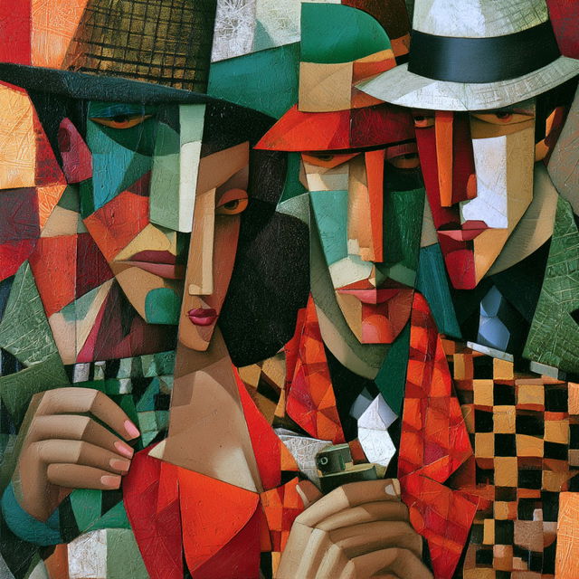 Cubism style, Midjourney V8.2, render 2 of 4