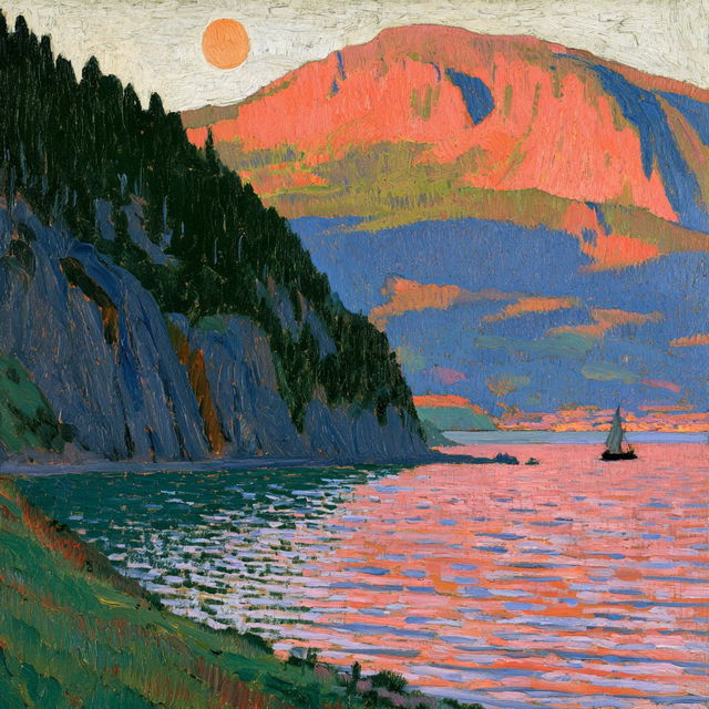 Cuno Amiet style, Midjourney V8.2, render 4 of 4