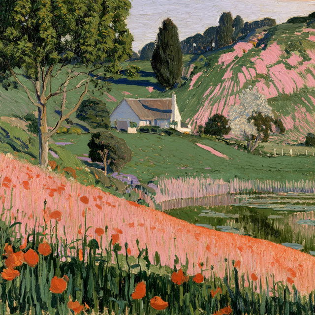 Cuno Amiet style, Midjourney V8.2, render 3 of 4
