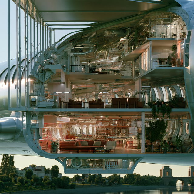Cutaway view style, Midjourney V8.2, render 4 of 4