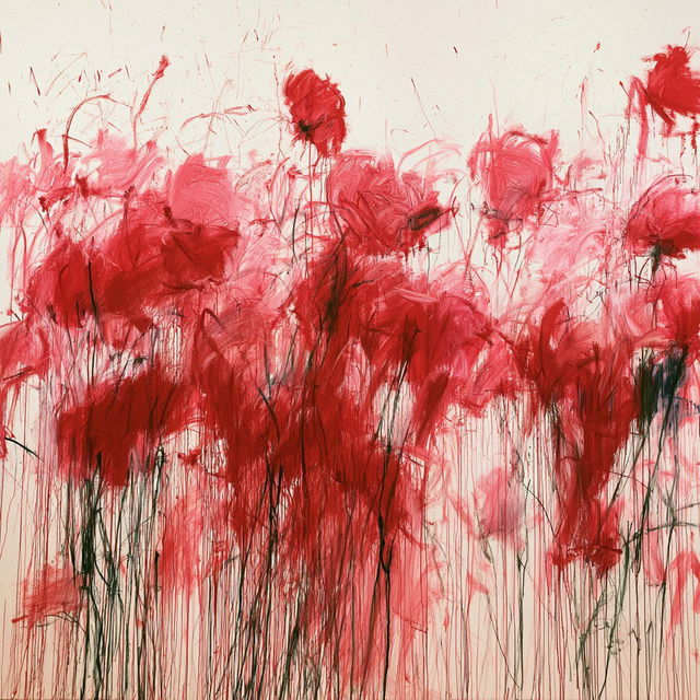 Cy Twombly style, Midjourney V8.2, render 2 of 4