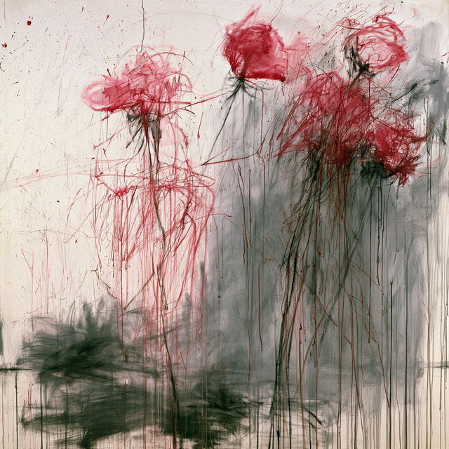 Cy Twombly style, Midjourney V8.2, render 3 of 4