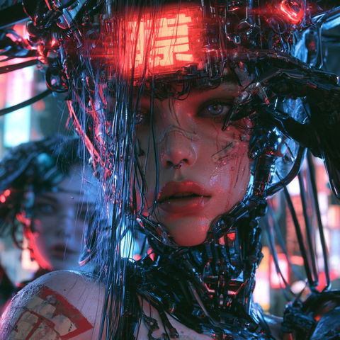 Cyberpunk style (Genres), Midjourney V8.2