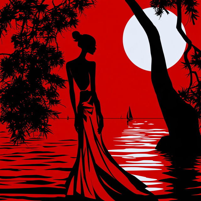 Mosaic Silhouette Deco style, Midjourney V8.2, render 4 of 4