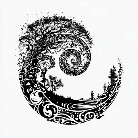 Rusalka Curlwork style (SREF codes), Midjourney V8.2