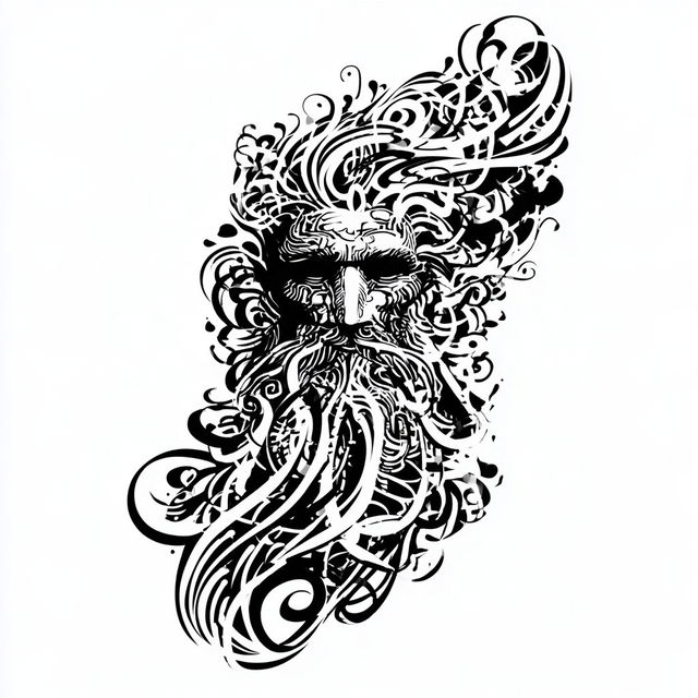 Rusalka Curlwork style, Midjourney V8.2, render 4 of 4