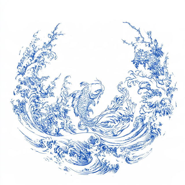 Koi Switchback style, Midjourney V8.2, render 2 of 4