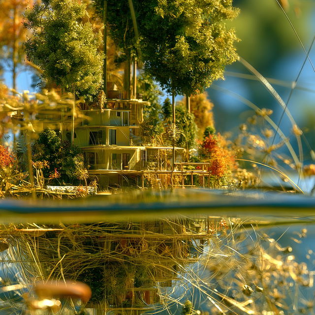 Autumn Bubble Conservatory style, Midjourney V8.2, render 2 of 4
