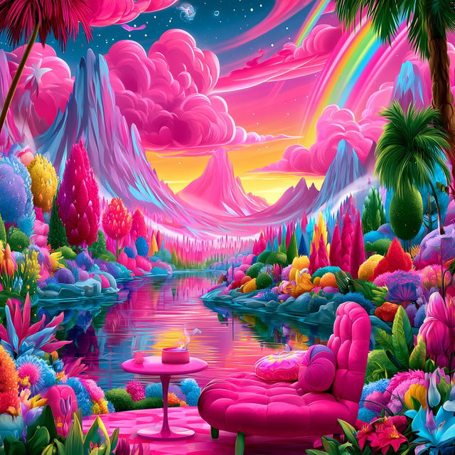 Candyland Rocaille style, Midjourney V8.2, render 2 of 4