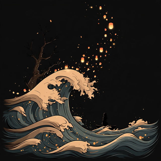 Lanternblack Folktale style, Midjourney V8.2, render 4 of 4