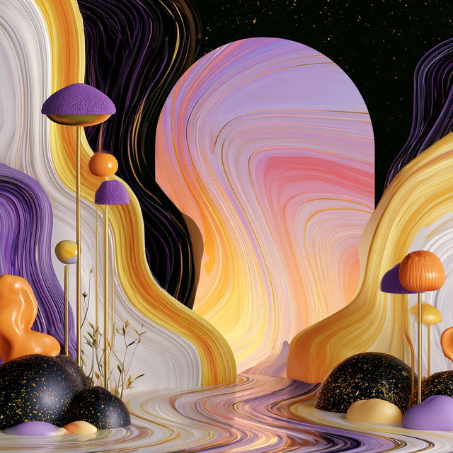 Aureate Marblery style, Midjourney V8.2, render 4 of 4