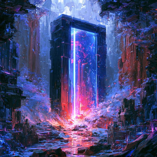 Megacity Anachoresis style, Midjourney V8.2, render 3 of 4