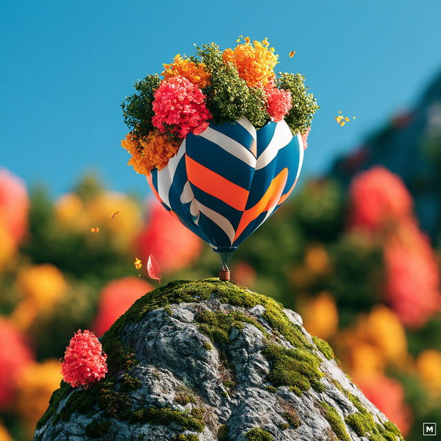 Topographic Carnival style, Midjourney V8.2, render 4 of 4