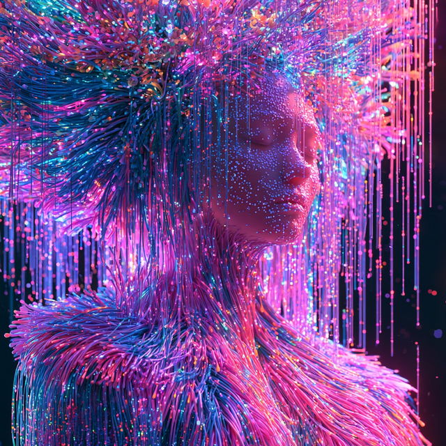 Neon Biocollage style, Midjourney V8.2, render 3 of 4