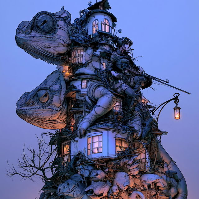 Virelith style, Midjourney V8.2, render 4 of 4