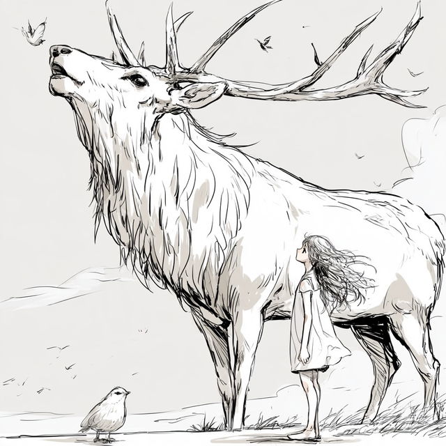 Antlerstep Ink style, Midjourney V8.2, render 2 of 4