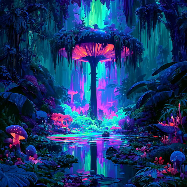 Xanthophyll Falls style, Midjourney V8.2, render 3 of 4