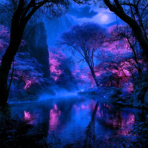 Bioluminochromism style (SREF codes), Midjourney V8.2