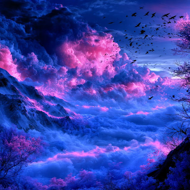 Bioluminochromism style, Midjourney V8.2, render 4 of 4