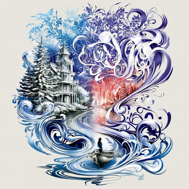 Ouroboros Filigree style, Midjourney V8.2, render 2 of 4