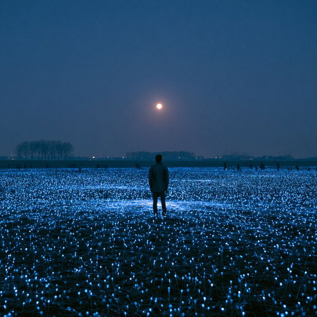 Daan Roosegaarde style, Midjourney V8.2, render 2 of 4