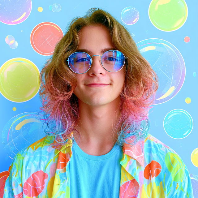 Rainbow Pour Stories style, Midjourney V8.2, render 3 of 4