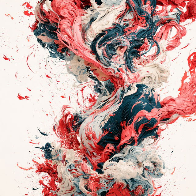 Sangha Marbling style, Midjourney V8.2, render 4 of 4