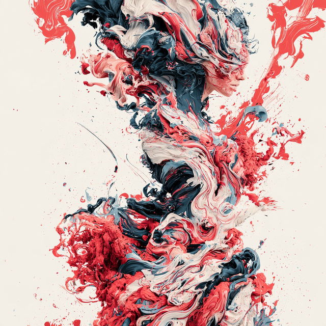 Sangha Marbling style, Midjourney V8.2, render 3 of 4