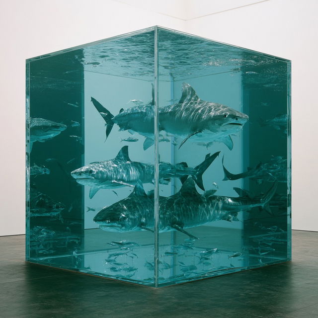 Damien Hirst style, Midjourney V8.2, render 1 of 4