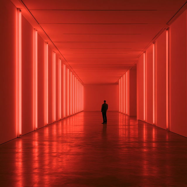 Dan Flavin style, Midjourney V8.2, render 2 of 4