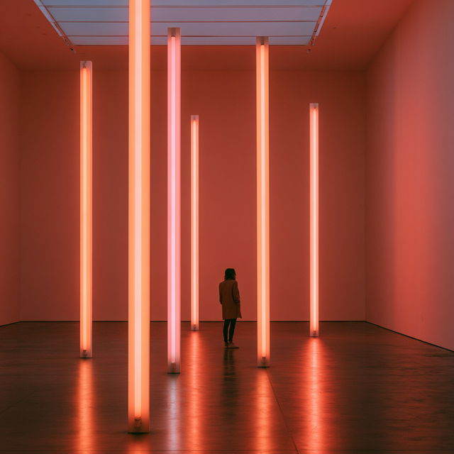 Dan Flavin style, Midjourney V8.2, render 1 of 4